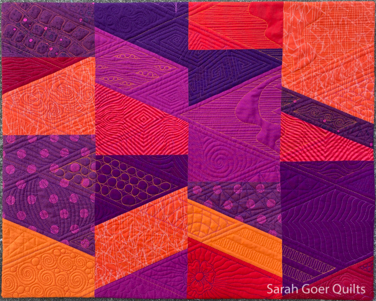 Sunset All About Angles Mini Quilt - Sarah Goer Quilts